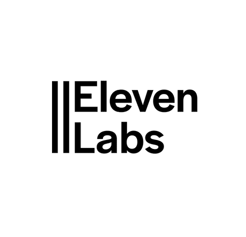 ElevenLabs logo - an AI voiceover generation company.
